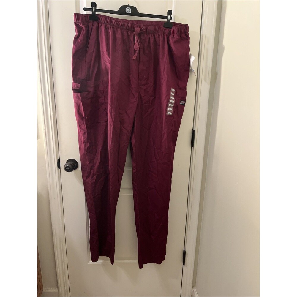 Cherokee Workwear Adult Scrub Pants Nurse Medical Size 2XL Tall Burgundy